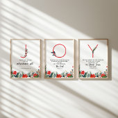 Waterverf Christmas Joy poster set van 3