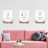 Waterverf Christmas Joy poster set van 3 (Woonkamer)
