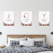 Waterverf Christmas Joy poster set van 3 (Slaapkamer)