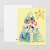 Waterverf Christmas Llama - Kerst Kaart (Voorkant / Achterkant)