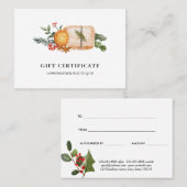 Waterverf Christmas Modern Cadeaubon Kortingskaartje (Voorkant / Achterkant)