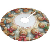 Waterverf Christmas Motif Vakantie Gingerbread Her Kerstboom Rok (Gekanteld)