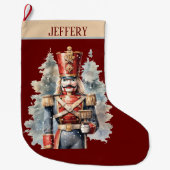 Waterverf Christmas nutcracker Voeg naam toe Grote Kerstsok (Voorkant)