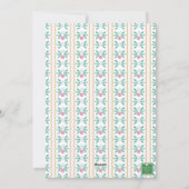 Waterverf Christmas Pink Grandmillennial Foto Feestdagenkaart (Achterkant)