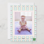 Waterverf Christmas Pink Grandmillennial Foto Feestdagenkaart (Achterkant)