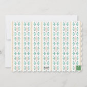 Waterverf Christmas Pink Grandmillennial Foto Feestdagenkaart (Achterkant)