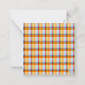 Waterverf Christmas Plaid Bow Garland behuizing Notitiekaartje (Achterkant)