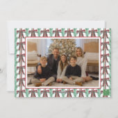 Waterverf Christmas Plaid Bow Krans Foto Feestdagenkaart (Achterkant)