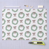 Waterverf Christmas Plaid Bow Krans Tissuepapier (Craft)