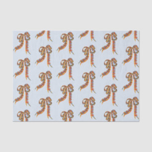 Waterverf Christmas Plaid Bows Tissuepapier