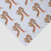 Waterverf Christmas Plaid Bows Tissuepapier (Detail)