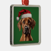 Waterverf Christmas Rhodesian Ridgeback Ornament (Rechts)
