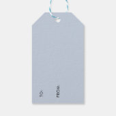 Waterverf Christmas Sleighs Holiday Blue Cadeaulabel (Achterkant)