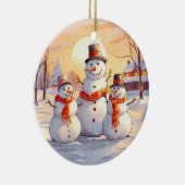 Waterverf Christmas Snowman Ornament (Rechts)