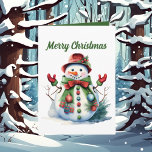 Waterverf Christmas snowman tekst toevoegen Kaart<br><div class="desc">Waterverf Kerstmis sneeuwpop tekst Kaart toevoegen (</div>