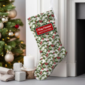 Waterverf Christmas Stocking Custom Name Gift Grote Kerstsok