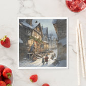 Waterverf Christmas Village Servet (Insitu)