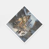 Waterverf Christmas Village Servet (Hoek)