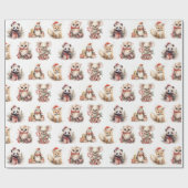 Waterverf Christmas Wildlife Cadeaupapier (Vlak)