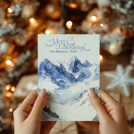 Waterverf Christmas Winter Wonderland Feestdagenkaart