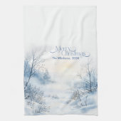 Waterverf Christmas Winter Wonderland Theedoek (Verticaal)