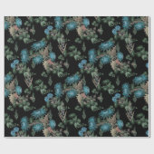 Waterverf , chrysanten cadeaupapier (Vlak)