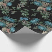 Waterverf , chrysanten cadeaupapier (Hoek)