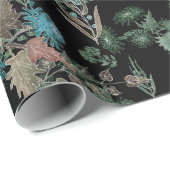 Waterverf , chrysanten cadeaupapier (Rol Hoek)