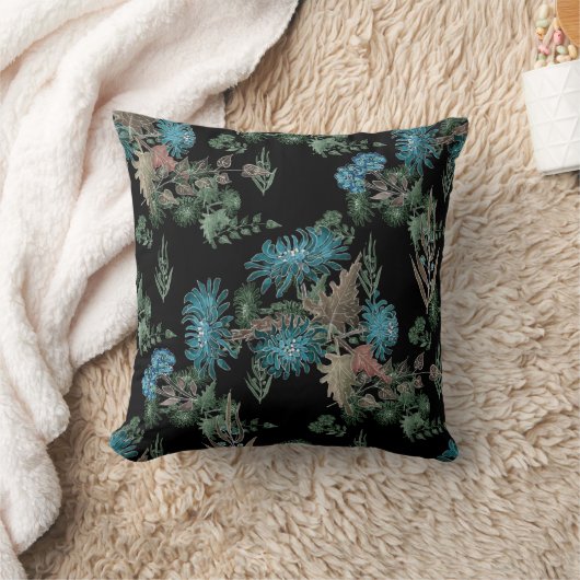 Waterverf , chrysanten kussen (Deken)