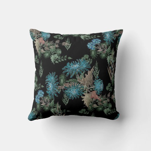 Waterverf , chrysanten kussen (Achterkant)