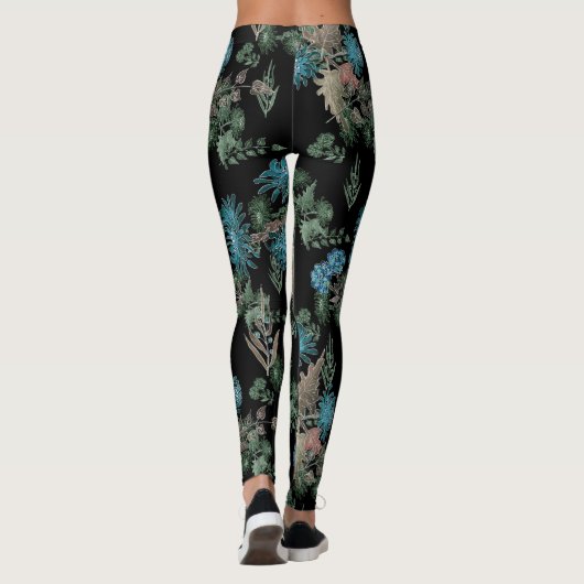 Waterverf , chrysanten leggings (Achterkant)