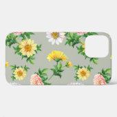 Waterverf chrysanten, naadloos bloemmotief Case-Mate iPhone case (Achterkant (horizontaal))