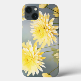 Waterverf chrysanten op lichtgele weide Case-Mate iPhone case