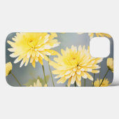 Waterverf chrysanten op lichtgele weide Case-Mate iPhone case (Achterkant (horizontaal))