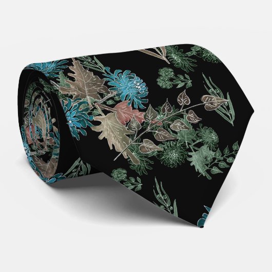 Waterverf , chrysanten stropdas (Opgerold)