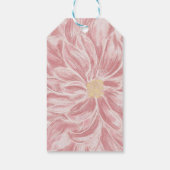 Waterverf Chrysanthemum Baby shower dank u Cadeaulabel (Achterkant)