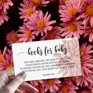 Waterverf Chrysanthemum boeken voor baby ticket Informatiekaartje