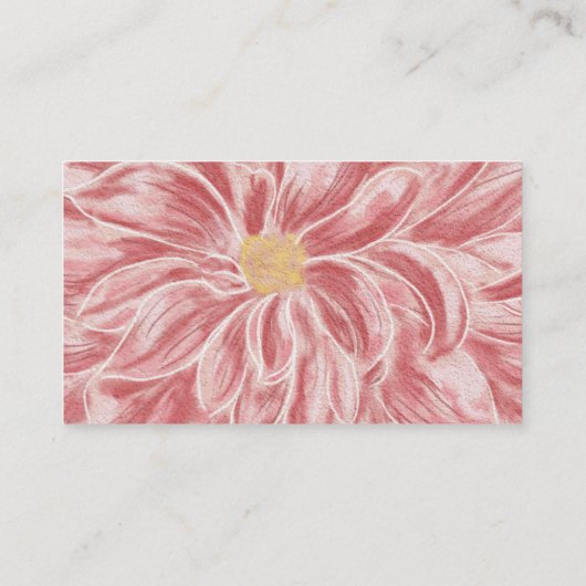 Waterverf Chrysanthemum luier loterij ticket Informatiekaartje (Achterkant)