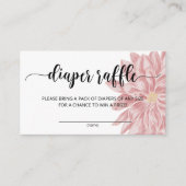 Waterverf Chrysanthemum luier loterij ticket Informatiekaartje (Voorkant)