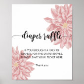 Waterverf Chrysanthemum luierloterij Poster (Voorkant)