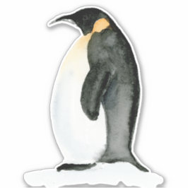 Waterverf Chubby Penguin - Vinyl Cut Sticker