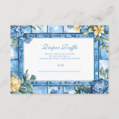 Waterverf Ciao, Baby Italiaans Baby Diapper Raffle Informatiekaartje (Voorkant)