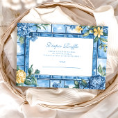 Waterverf Ciao, Baby Italiaans Baby Diapper Raffle Informatiekaartje