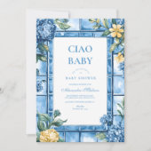 Waterverf Ciao, Baby Italiaans Baby shower Kaart (Voorkant)