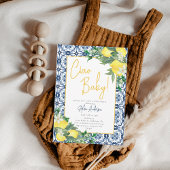 Waterverf Ciao, Baby! Italiaans citroen Baby showe Kaart