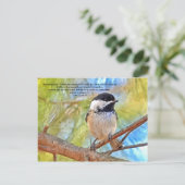 Waterverf cichorei met bijbelverse briefkaart (Staand voorkant)