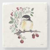 Waterverf cichorei stenen onderzetter (Voorkant)