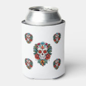 Waterverf Cinco de Mayo kleurrijke suikerschedel Blikjeskoeler (Blikje Voorkant)