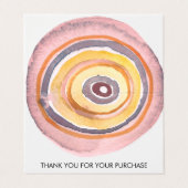 Waterverf Circles Abstract Minimalist Dank u Visitekaartje (Buitenkant ongevouwen)