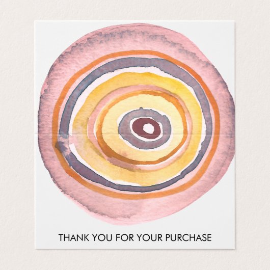 Waterverf Circles Abstract Minimalist Dank u Visitekaartje (Buitenkant ongevouwen)